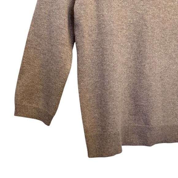 Talbots Petites Beige Oatmeal 100% Cashmere 3/4 Sleeve Sweater – Petite (P) - Picture 5 of 6